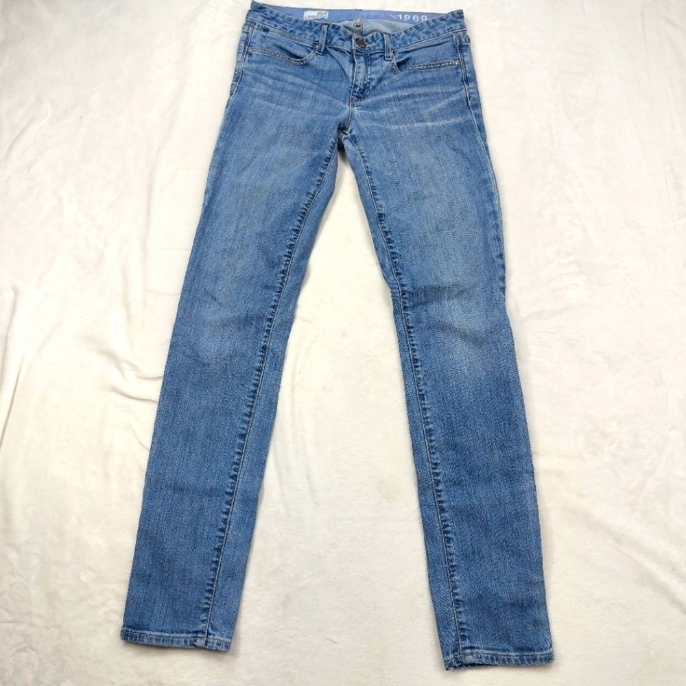 GAP JEANS WOMENS ALWAYS SKINNY BLUE DENIM COTTON BLEND Y2K PANTS SIZE 26/2